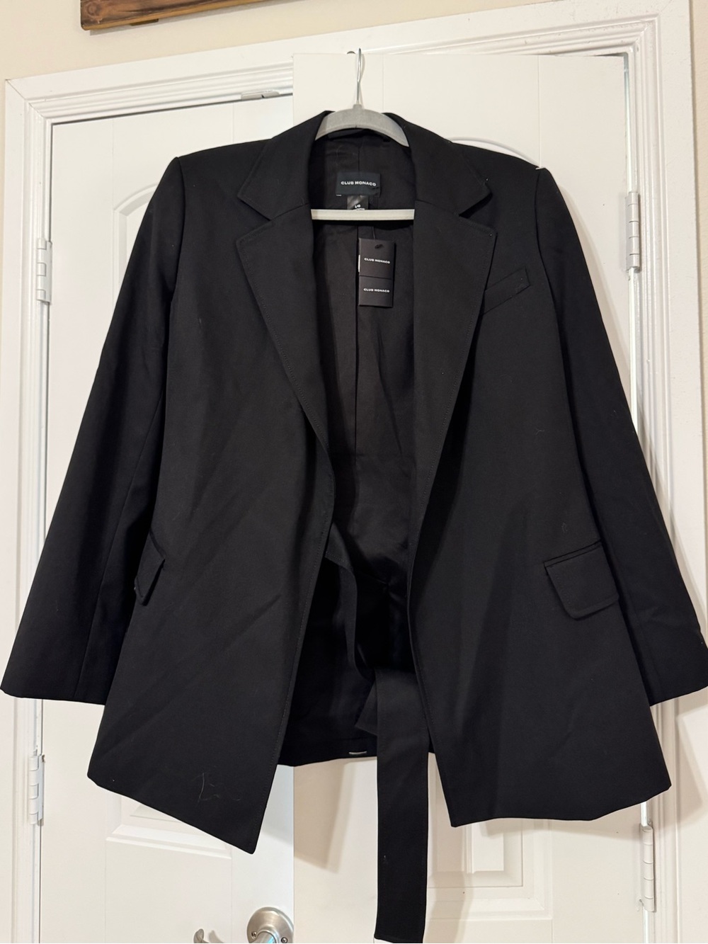 Club Monaco Black Single-Breasted Blazer